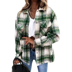 🌟LAST ONE🌟 Plaid Button Long Sleeve Shirt Jacket